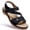 Black, variant on Littleplum Women's Arch Support Wide Sandals Adjustable Straps Lightweight Walking Summer Shoes for Women,Brown,Size 5.5