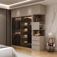 thumbnail image 2 of Divider Wooden Wardrobe Organizer Simple Modern Bedroom Unique Wardrobe Essentials Women Ropero Armable Household Products My Lux Decor Round, 2 of 16
