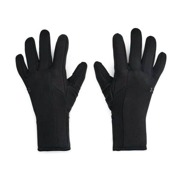 Guantes Under Armour Storm Fleece para mujer, color negro/gris, talla S