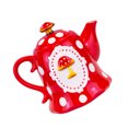 thumbnail image 5 of Soimiss Red Ceramic Kettle for Storing Cold Water Milk Tea Easy to Clean Portable, 5 of 6