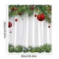 thumbnail image 3 of Btomtd Christmas Ball Themed Shower Curtain with Green Candy Cane and Branches Pattern, Holiday Shower Curtains for Bathroom Decor, Festive Shower Curtain Liner - 35.43"x70.86", D, 3 of 6