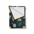 thumbnail image 2 of Outer Space Soft Flannel Fleece Throw Blanket, Galaxy Themed Image with Stars Planets Spacecrafts and Rockets, Cozy Plush for Indoor and Outdoor Use, 50" x 70", Multicolor, by Ambesonne, 2 of 6