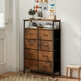 thumbnail image 7 of edx 8 Drawers Fabric Dresser, Clothes Storing, Storage Tower Organizer TV Stand, for Bedrooms, Wardrobes, Entryways, and Living Rooms, Rust, 7 of 7