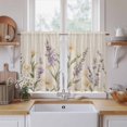 thumbnail image 2 of Spring Lavender Kitchen Curtains, Farmhouse Floral Vintage Light Filtering Window Curtain Panels, 2Pcs Rod Pocket Window Treatments Set for RV Dining Room Study Room 42x54 Inches, 2 of 9
