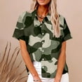 thumbnail image 2 of Hauts de Travail pour Femmes Manches Courtes Col Rond Blouse Imprimée T-Shirt Décontracté Mode, 2 of 6