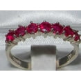 thumbnail image 3 of LBG British Made 10k White Gold Natural Ruby Womens Eternity Ring - Size 5 - 33 size options, 3 of 6