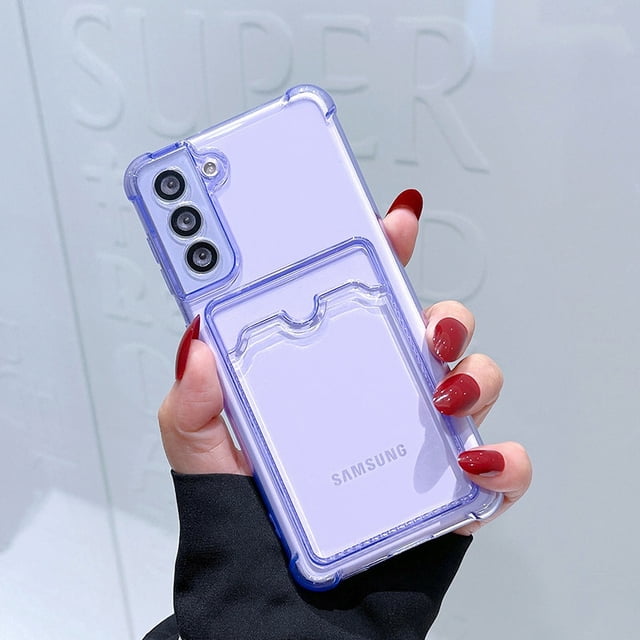 Funda transparente con tarjetero para Samsung Galaxy S20 FE S23 S22 S21 Plus Note 20 Ultra A12 A34 A52 A32 A14 A54 A53 5G Tan Jianjun unisex