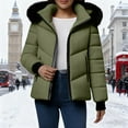 thumbnail image 2 of Niaviben Puffer Jacket Womens with Hood Cropped Puffer Jacket Women Quilted Jackets for Women Jacket Jackets Women Ladies Winter Coats Ladies Jackets Green M, 2 of 9
