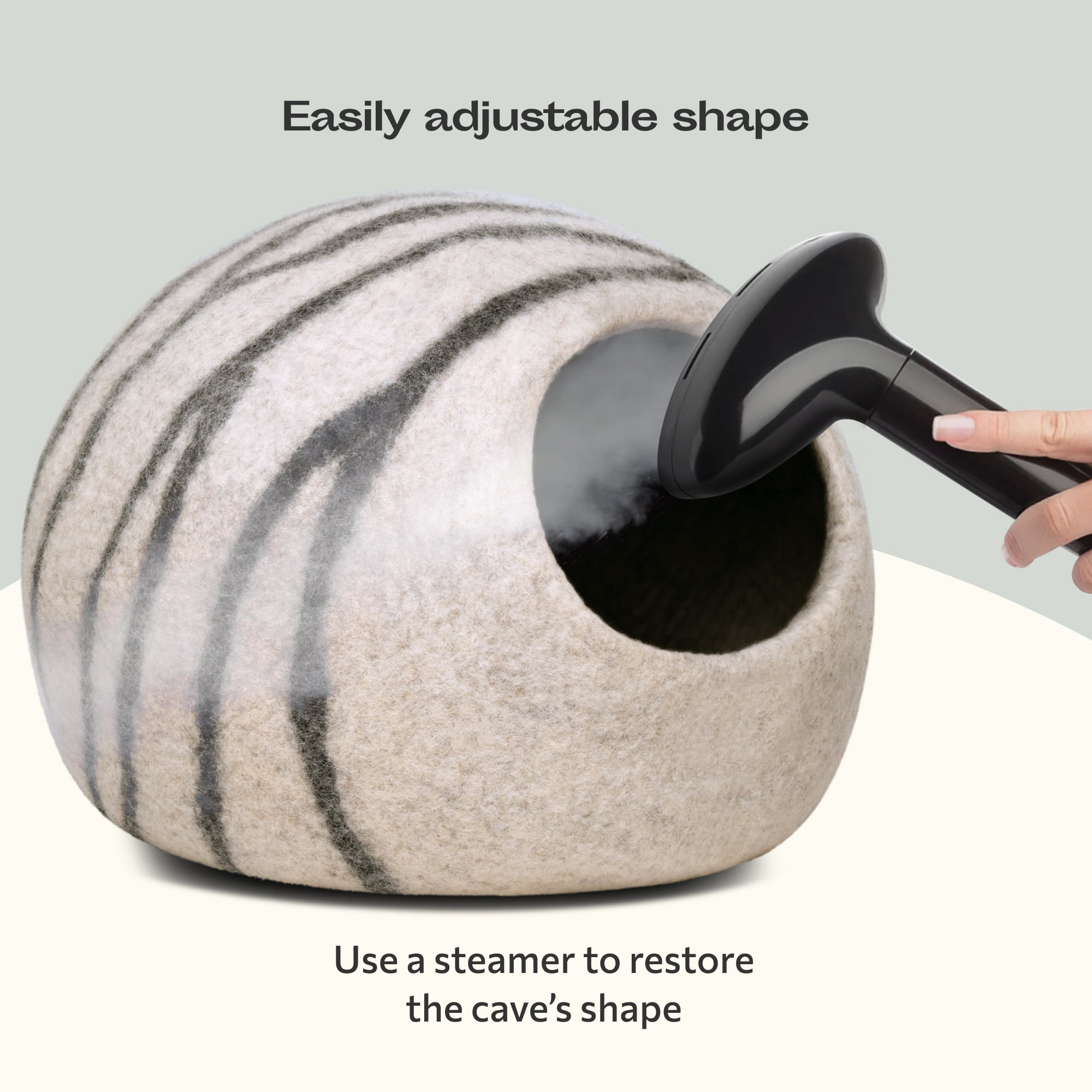 Meowfia Cat Cave for Medium Cats, Light Grey