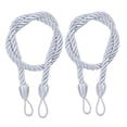 thumbnail image 3 of Bovemsi Clearance 2Pcs Ropes Tie Backs for Window Curtain Cord Buckle Tiebacks Tie Backs White, 3 of 3