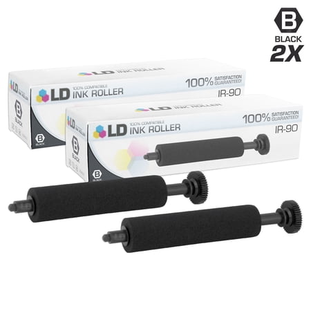 LD Compatible Roller Replacements for Casio IR-90 (Black  2-Pack)
