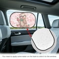 thumbnail image 4 of Yuyamidu Sloth Car Window Shades for Baby Strawberry Car Window Sun Shade 2 PCS Cling Car Sun Shade for Windows Pink Car Shades for Side Windows Baby, Sunshades for Car Auto SUV, 4 of 7