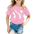 thumbnail image 1 of Sunnyoo T-Shirt de Baseball pour Petites Filles à Manches Courtes, Col Rond, T-Shirt Graphique, T-Shirt Décontracté d'Été, 1 of 3