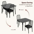 thumbnail image 3 of 3-piece Small Space Dining Set for 2 - Black Glass Table with Comfortable PU Cushion Chairs, 3 of 7