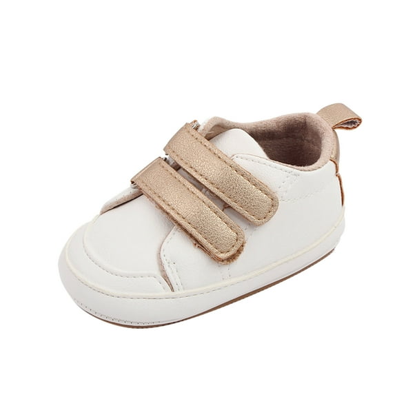 Sngxgn Baby Shoes Boys Girls First Walking Shoes Non-Slip Toddler Shoes Breathable Sneakers Shoes Crib Shoes(Gold,0-6 M)