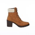 thumbnail image 2 of Botines Mujer Tacón Ancho Tipo Piel Casual Cómodo Camel amarillo 25 Incógnita 020D1E, 2 of 5