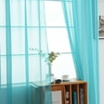 thumbnail image 3 of XIACOCO-White Sheer Curtains 84 Inches Long 2 Panels Set, Sheer White Curtains For Living Room/Bedroom, Rod Pocket Voile Sheer Panel Drapes, 2Pcs, Each 42" W X 712" L, 3 of 4