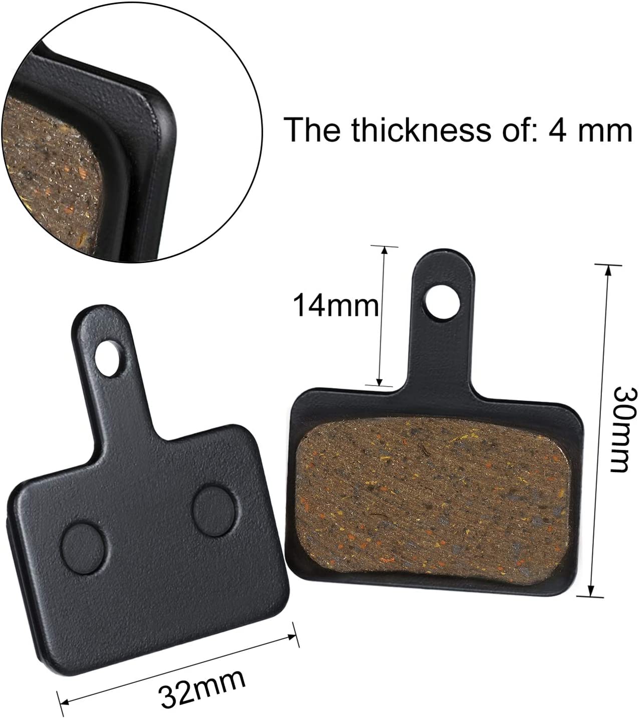 Plaquettes De Frein à Disque Vélo Shimano – Lot De 4 Paires – Résine Et Fibre De Cuivre – Compatible Nombreux Modèles (M575, M445, Etc.) - 4