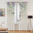 thumbnail image 2 of Kitchen Curtains 84 Inch Length 2 Panels, Eucalyptus Leaves Grommets Window Treatment Curtain, Sage Green Summer Botanical Weeping Thermal Curtains Drapes for Living Room/Bathroom, 2 of 9