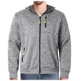 thumbnail image 4 of Casual Jackets for Men 2025 Fall Winter Jacquard Long Sleeve Zip Up Hooded Jacket with Pockets Outerwear Coat Hoodie, 4 of 8
