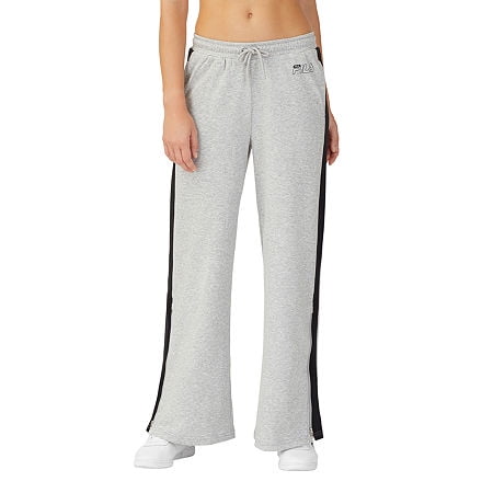 Fila Chrisinda Wide Leg Pant Womens Mid Rise Flare Sweatpant