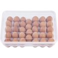 thumbnail image 1 of Caja de huevos de plástico, caja grande de cocina, rejilla de almacenamiento de huevos, soporte para huevos en refrigerador, 1 of 5