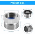 thumbnail image 2 of WWS-Faucet Adapter with Aerator, Garden Hose to Sink Faucet Adapter, Kitchen and Bathroom Faucet Hose Adapter, Sink to Hose Adapter with 3/4" GHT Thread, Brass Chrome, 2 of 4