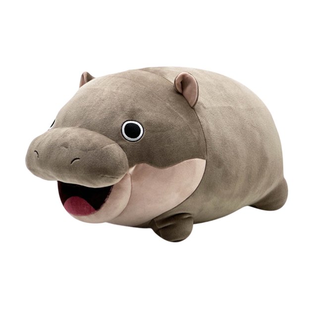 Peluche de hipopótamo Moo Deng | Juguetes de peluche Moo Deng, juguete Moo Deng, lindo hipopótamo pigmeo de peluche para fanáticos, decoración del hogar abrazable, almohadas de moda para la