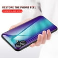 thumbnail image 4 of for iPhone 16 Case, Carbon Fiber Pattern Tempered Glass Phone Case, Lightweight Slim Shockproof Protective Cover, Anti-Scratch Stained Glass Shell for iPhone 16, Blue, 4 of 11