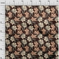 thumbnail image 3 of oneOone Polyester Spandex Brown Fabric Florals Diy Clothing Quilting Fabric Print Fabric By Yard 56 Inch Wide, 3 of 5