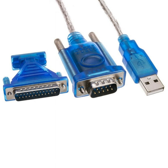 axGear New USB 2.0 To RS232 COM Port 9 Pin Serial DB25 DB9 Adapter Cable Converter