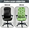thumbnail image 4 of SCRAWLGOD Shamrock Love Green St. Patrick's Day Dustproof Office Chair Cover Confy Non-Slip Rotating Chair Cover Washable Universal Desk Chair Seat Protector, L, 4 of 7