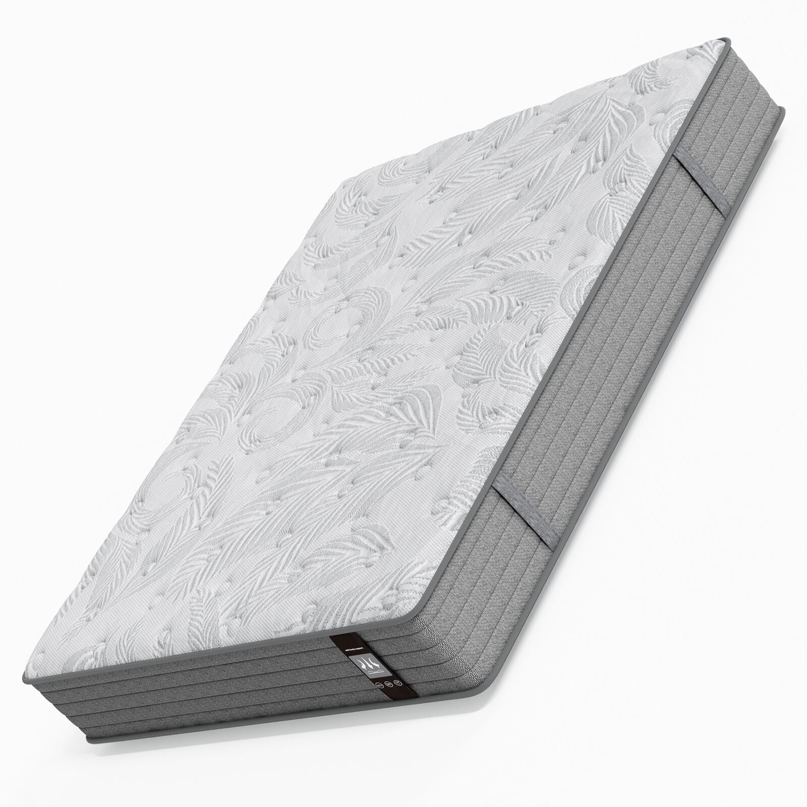 12" Full Medium Firm Hybrid Mattress, Gel-Infused Cooling Foam, Pocket Coils, Hypoallergenic, Fits All Bed Frames.