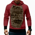 thumbnail image 2 of DDAPJ pyju Mens Christmas Reindeer Hoodie with Ear Ugly Xmas Funny Costumes for Cosplay Party Wine XXXL, 2 of 8