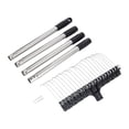 thumbnail image 4 of Zorion Long Handle Garden Rake Heavy Duty Courtyard Thatch Rake Lawn Leaf Rake for Farm 4 Sections 1.6M, 4 of 9