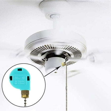 XIAOGZAHUOP Bronze Zing Ear ZE-268S6 Ceiling Fan Switch - 4 Wire Speed Control Pull Chain Cord Appliances Switch - Compatible with Hunter Ceiling Fans and Wall Lamps - Enhanced Speed and