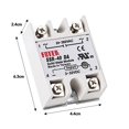 thumbnail image 2 of MYSWEETY 3PCS SSR-40DA Solid State Relay Single Phase Semi-Conductor Relay Input 3-32V DC Output 24-380V AC, 2 of 2