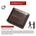 thumbnail image 4 of TAZAG Men's Genuine Leather Simple Bi-fold Wallet Anti-theft RFID Card Holder, 4 of 5