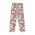 thumbnail image 3 of Vsdgher Red Food Print Mens Pajama Pants Sleep & Lounge Pants, PJ Bottoms With elastic waistb and Pockets, 3 of 5