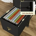 thumbnail image 6 of File Cabinet with Drawers, Mobile Filing Cabinet Rolling Printer Stand Fits A4 or Letter Size, Fabric Vertical File Cabinet with Wheels, Under Desk Storage Cabinet for Home Office, 6 of 9