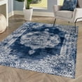 thumbnail image 4 of JONATHAN Y MODERN PERSIAN 4 x 6 Area Rug, Rosalia Cottage Medallion - Navy/Ivory, MDP403D-4, 4 of 12