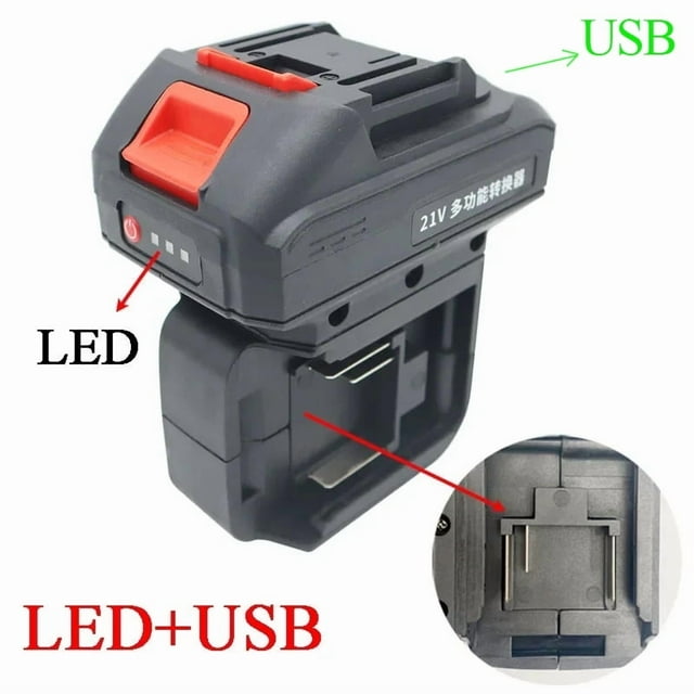 Adapter Converter LED Light Use For Makita BL1830 18V Li-ion Battery On For Makita 18V Electric Power Tool