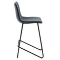 thumbnail image 3 of Maddie Home 26" Faux Leather Upholstered Bar Stool in Navy (Set of 2), 3 of 5