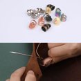 thumbnail image 2 of facefd Fingertip Protection Anti-slip Thimble Ring Handworking Needles Crafts Gadgets Sewing Accessories Household Professional Thick Silver M, 2 of 4