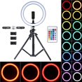 thumbnail image 3 of Anillo De Luz De Relleno Rgb De 26Cm Con Trípode Telescópico 3 Clips De Teléfono Juego De Lámpara De Relleno De Anillo De Control Remoto matsuzay EL011405-00, 3 of 5