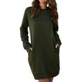 thumbnail image 2 of HLSOHJP Women's Winter Sweatshirt Dress Fleece Lined Pullover Shirt with Pockets Warm, 2 of 4
