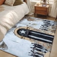 thumbnail image 4 of 3'x5' Area Rugs, Puerto Rico Flag Indoor Outdoor Area Rug for Living Room Bedroom, Retro Rustic Door Artwork Picture Prints Washable Bathroom Rugs Kitchen Floor Carpet Mats Home Decor Aesthetic, 4 of 8