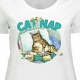 thumbnail image 4 of Inktastic Cat Nap Cute Sleeping Cat Women's Plus Size T-Shirt, 4 of 5