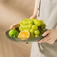 thumbnail image 3 of Fruit Tray Large Capacity Anti-deformed Strong Load-bearing Stripe Design Light Luxury Afternoon Tea Dessert Fruit Plate Kitchen Dinnerware, 3 of 8