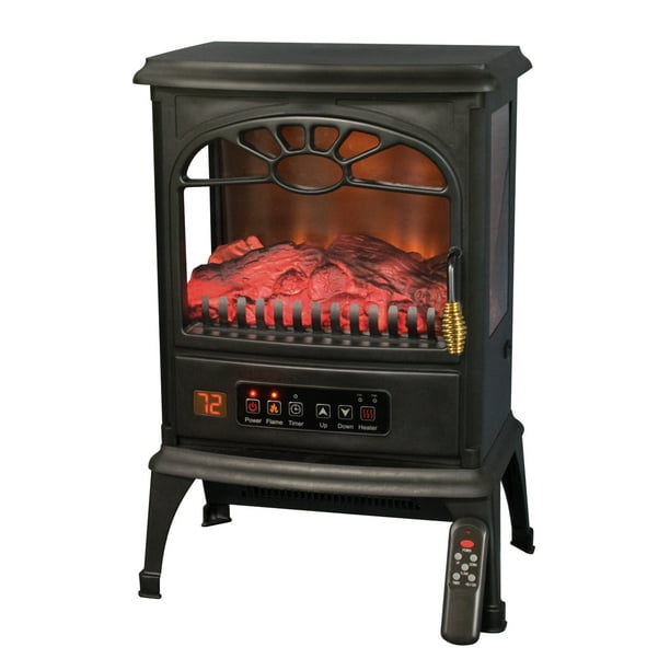 Warm Living Infrared ThreeSided Heater Stove With Remote